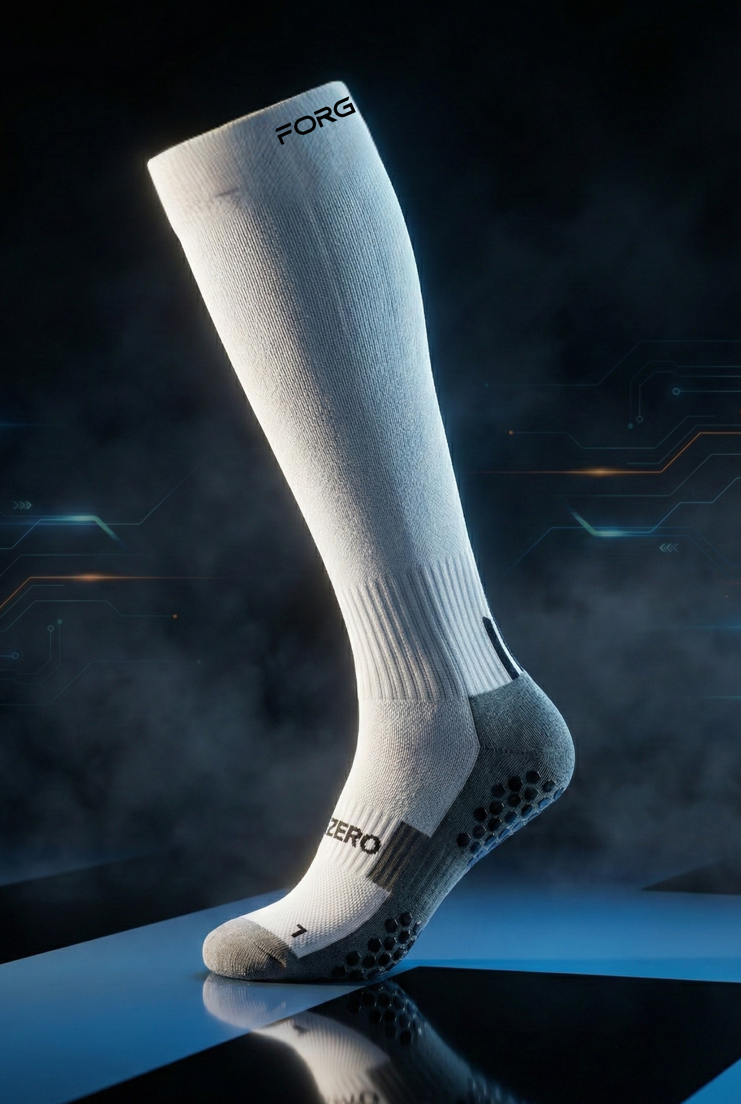 ForgePro 2-Pack Premium Zero-Slip Soccer Grip Socks